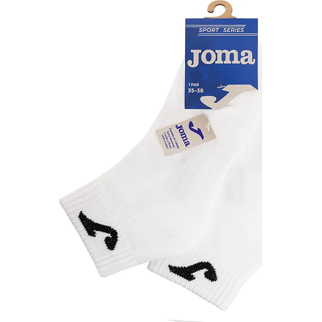 Спортивные носки унисекс короткие JOMA SPORT 400027-P02 размер 35-46 (Белый)