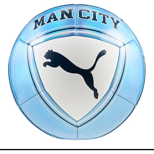 Футбольний м'яч Puma MCFC CULTURE Ball білий, блакитний 5