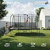Батут Zipro Jump Pro Quadro с внутренней сеткой 8 х 12 футов 366 x 244 см черный
