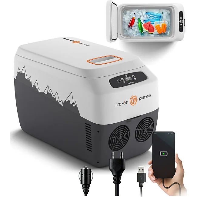 Дорожный холодильник с ремнем Peme Go Adventure Orange 30 28,3 л серый