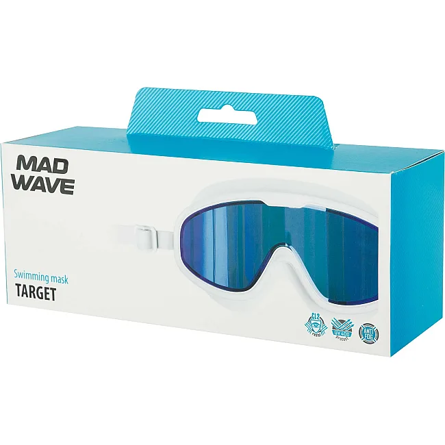 Очки-маска для плавания взрослые радужные линзы MADWAVE TARGET Rainbow M046901 (Хаки)
