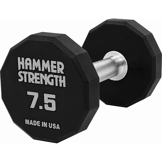 Гантель профессиональная с полиуретановым покрытием HAMMER STRENGHT TA-9215-7_5 (Черный)