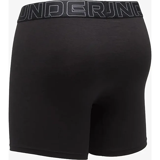 Трусы UNDER ARMOUR Performance Cotton - Print 6 In 3pk черный (для мужчин)
