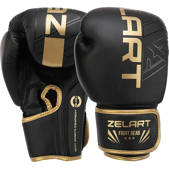Перчатки для бокса ZELART BO-7519 (Черный)