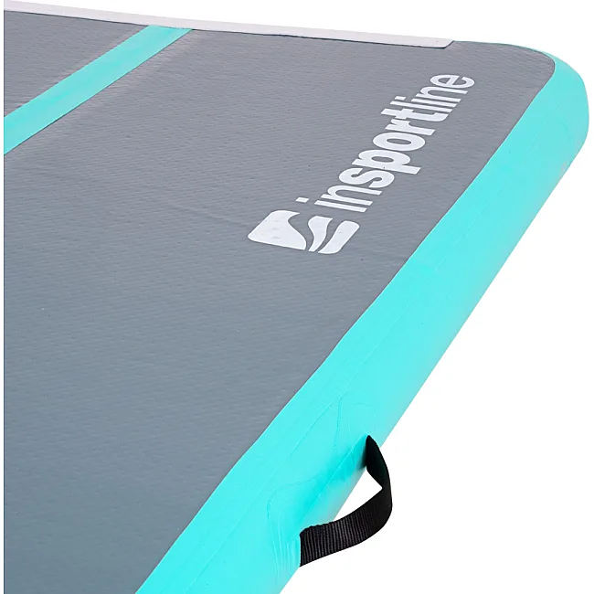 Килимок надувний Airtrack inSPORTline Airstunt 300x100x10 см, сіро-бірюзовий