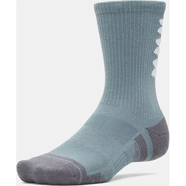 Носки UNDER ARMOUR Perf Tech 3pk Crew бирюзовый, белый, оранжевый