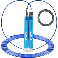 Скакалка скоростная на алюминиевая подшипниках MadMax MFA-286 Speed jump rope Blue