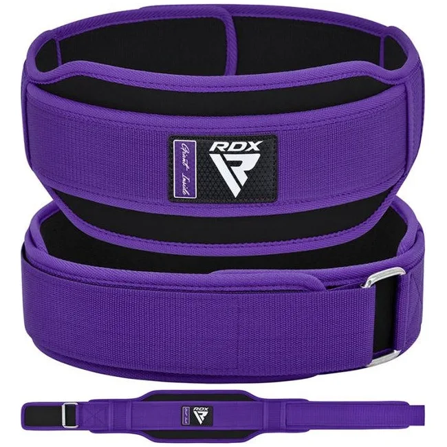 Пояс для тяжелой атлетики RDX RX5 Double Belt неопреновый Purpel