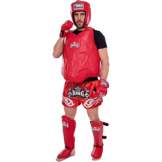 Жилет защитный для тайского бокса и кикбоксинга TOP KING Training TKBDPT (Красный)