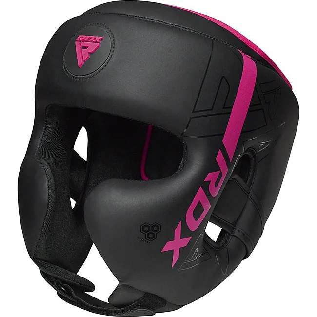 Боксерський шолом RDX F6 KARA Matte Pink