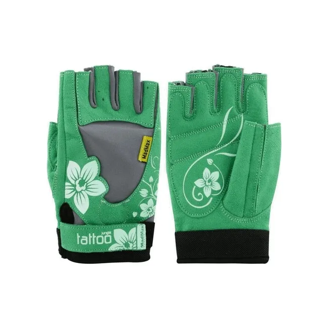 Перчатки для фитнеса MadMax MFG-710 Jungle Green/Cream