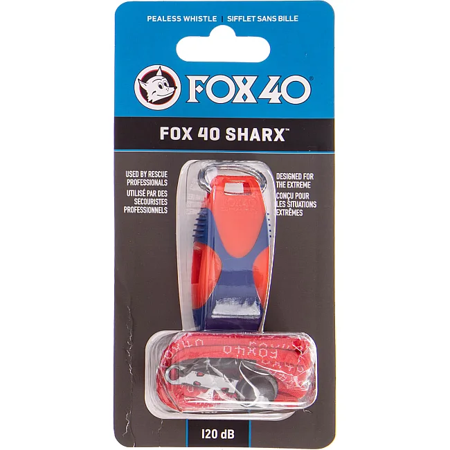 Свисток спортивный судейский пластиковый со шнурком SHARX SAFETY FOX40
-SHARX-SAF (Оранжевый-синий)