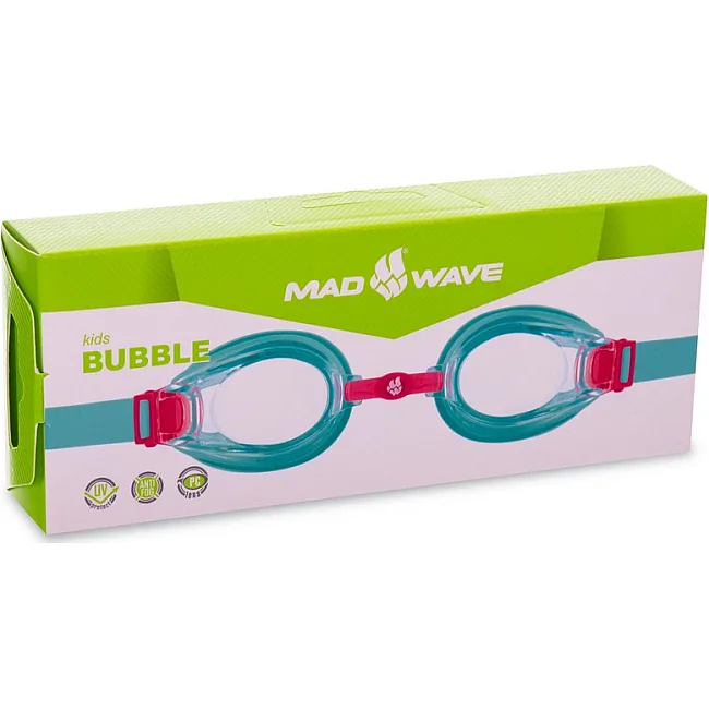 Детские очки для плавания MADWAVE BUBBLE KIDS M041103 (Салатовый)