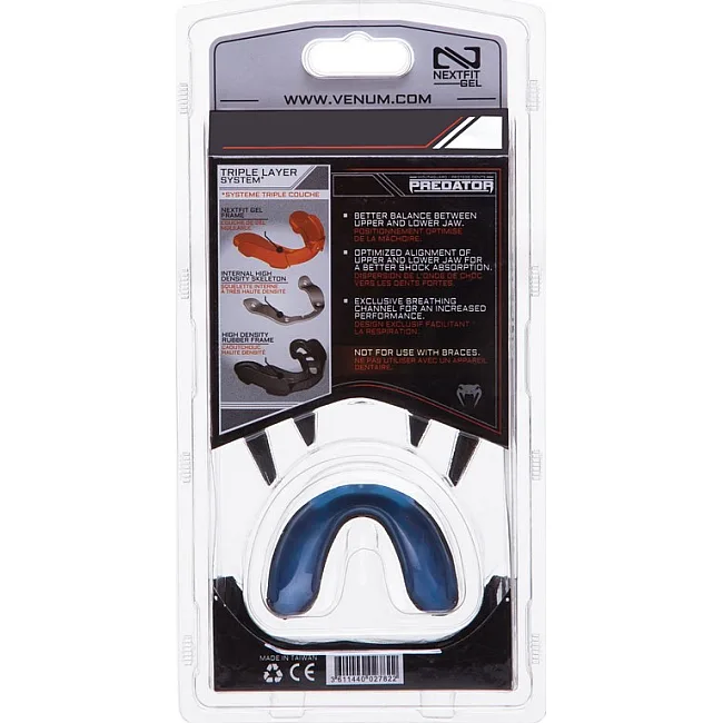 Капа для бокса
 двухслойнаяVENUM PREDATOR VN0620 (Черный-синий)