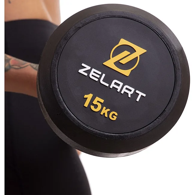 Штанга неразборная с фиксированным весом прямая
 ZELART

 TA-2685-15 длина-95см 15кг