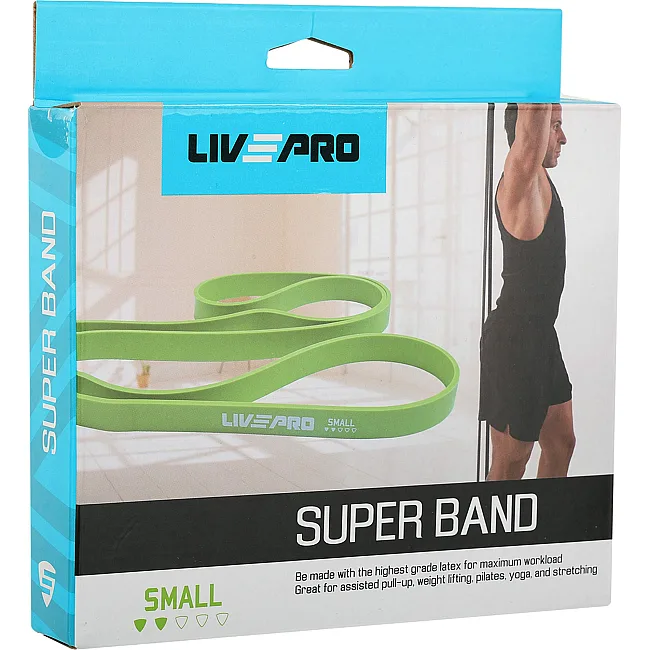 Гума петля для підтягувань LiveUp SUPER BAND LP8410-S 11-29кг (Зелений)