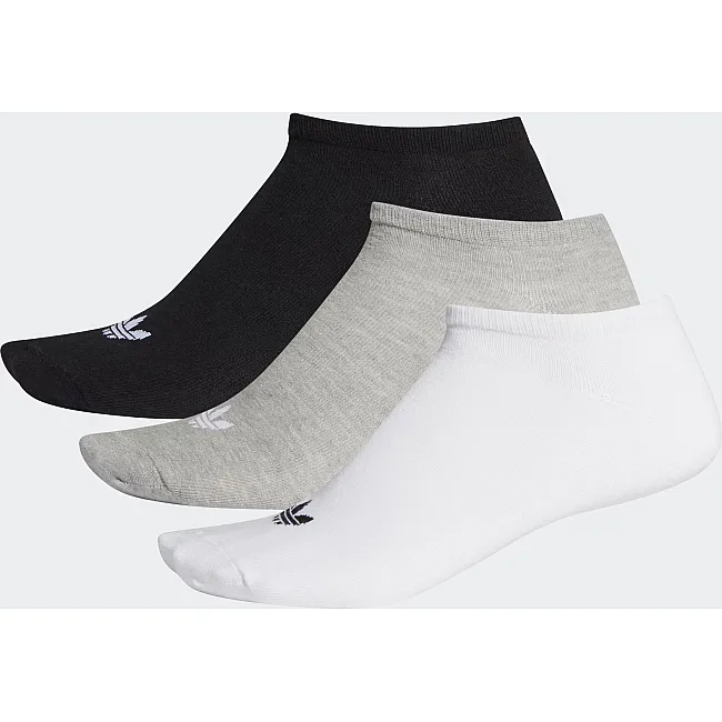 Шкарпетки Adidas TREFOIL LINER 3P білий, сірий, чорний