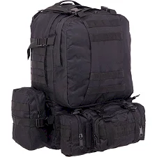 Штурмовий тактичний рюкзак триденний SP-SPORT ZK-5504 48x31x20 30л (Чорний)