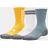 Носки UNDER ARMOUR Perf Tech 3pk Crew бирюзовый, белый, оранжевый