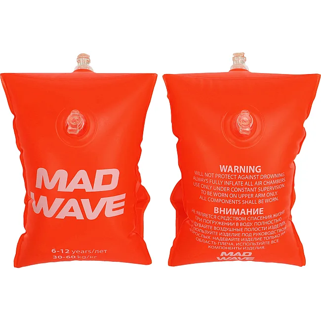 Нарукавники для плавания детские надувные 2шт MADWAVE

 BASIC M075605 2-12 лет (Оранжевый)