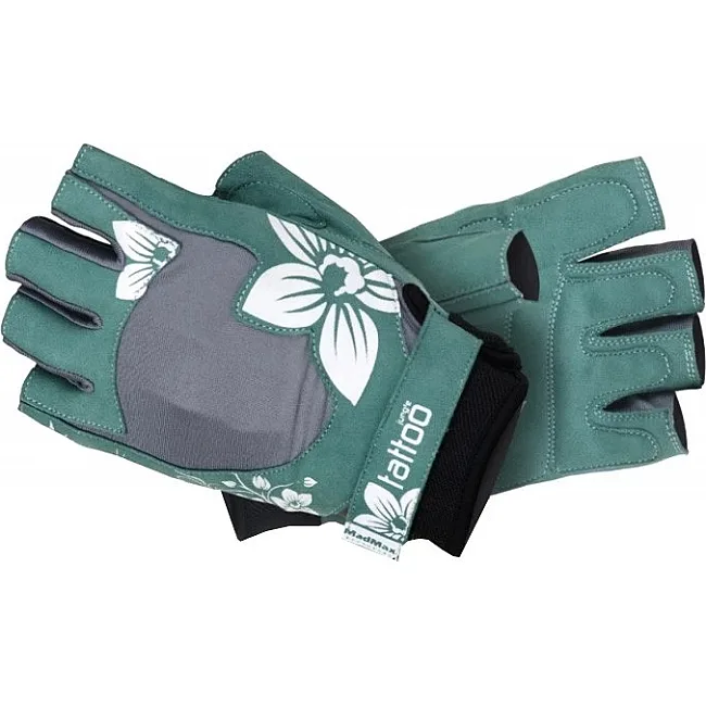 Перчатки для фитнеса MadMax MFG-710 Jungle Green/Cream