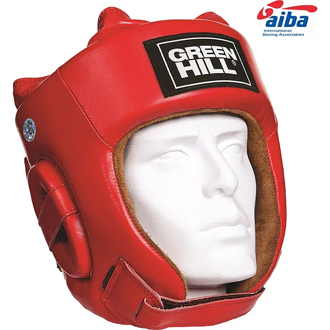 Боксерский шлем Green Hill Five Star AIBA (Красный)