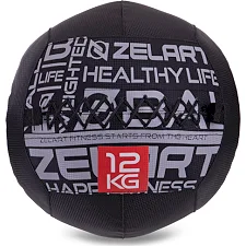 М'яч набивний медичний для кросфіту WALL BALL ZELART FI-2637-12 12кг