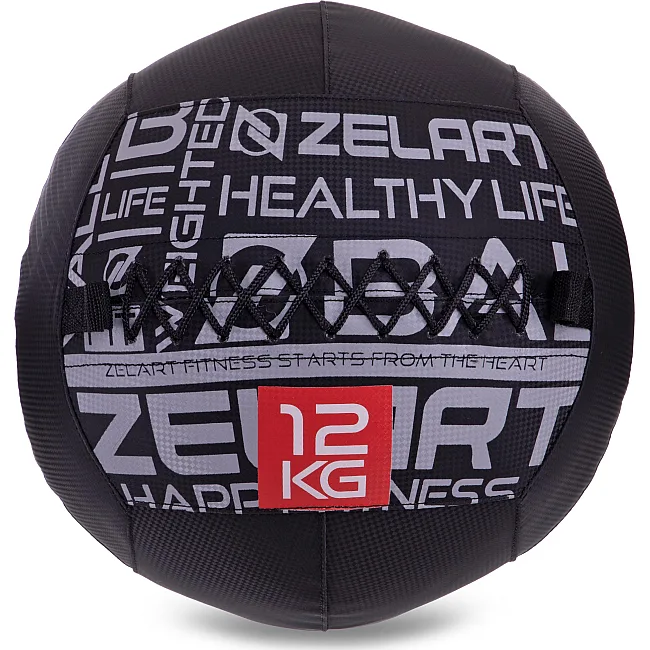 М'яч набивний медичний для кросфіту WALL BALL ZELART
 FI-2637-12 12кг