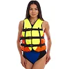 Спасательный жилет SP-SPORT PL-3548-50-70 на вес-50-70кг (Оранжевый-салатовый)