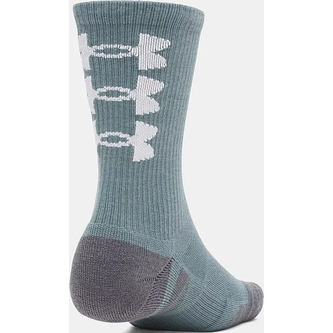 Носки UNDER ARMOUR Perf Tech 3pk Crew бирюзовый, белый, оранжевый