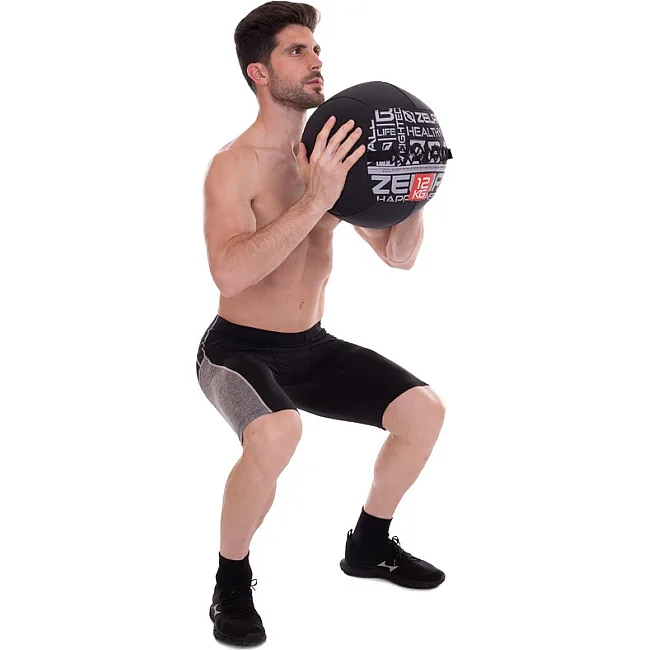 М'яч набивний медичний для кросфіту WALL BALL ZELART
 FI-2637-12 12кг