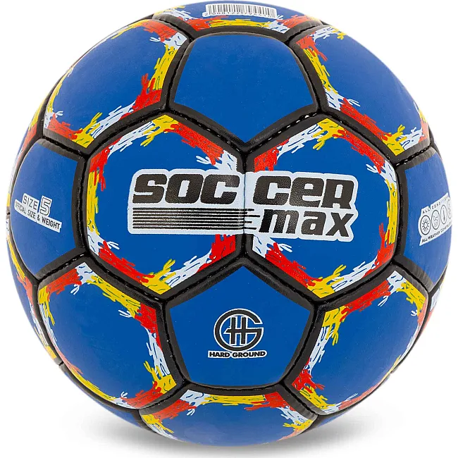 Футбольний м'яч SOCCERMAX FB-6525 №5 PU (Синій)