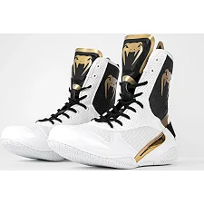 Боксерки для бокса VENUM Elite White Black Gold