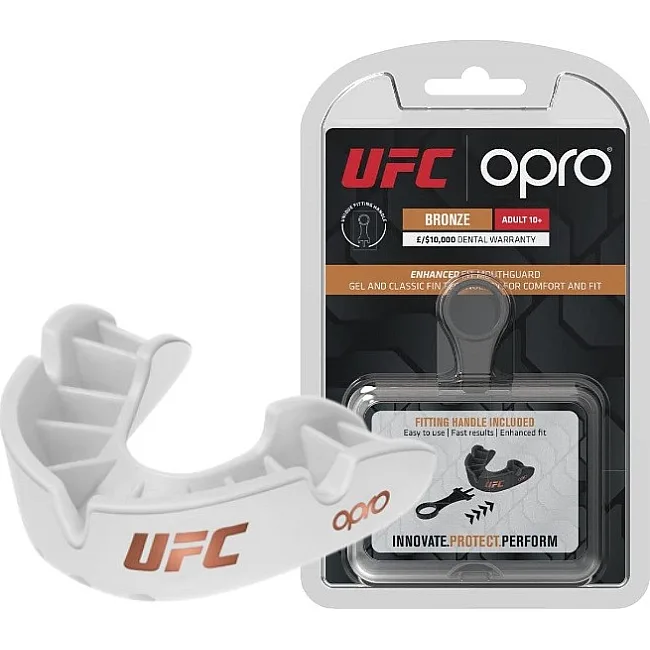 Боксерская капа OPRO Bronze UFC взрослая (возраст 11+) White (ufc.102512003)