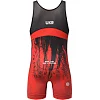 Борцівське трико PERESVIT Temper Adults Wrestling Singlet Red Black