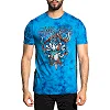 Футболка мужская AFFLICTION Poison Revenge Tee Blue Jay Dark Blue Crystal Wash