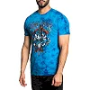 Футболка мужская AFFLICTION Poison Revenge Tee Blue Jay Dark Blue Crystal Wash