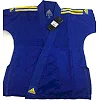Кимоно для дзюдо Adidas Club (синий/желтые полосы, J350BP)