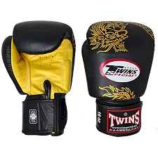 Перчатки для бокса TWINS Fancy FBGVL3-6GD Black Gold