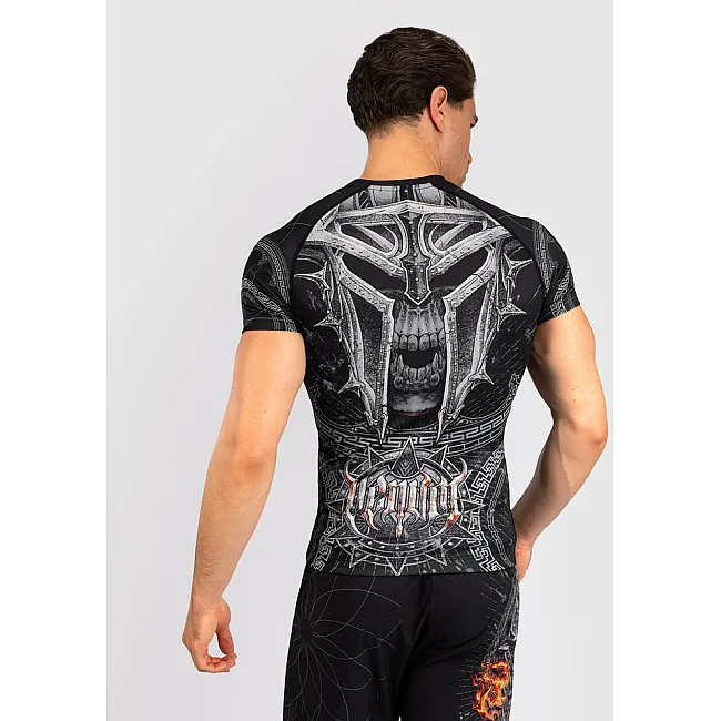 Рашгард VENUM Gladiator 5.0 Mens Short Sleeve Black Silver