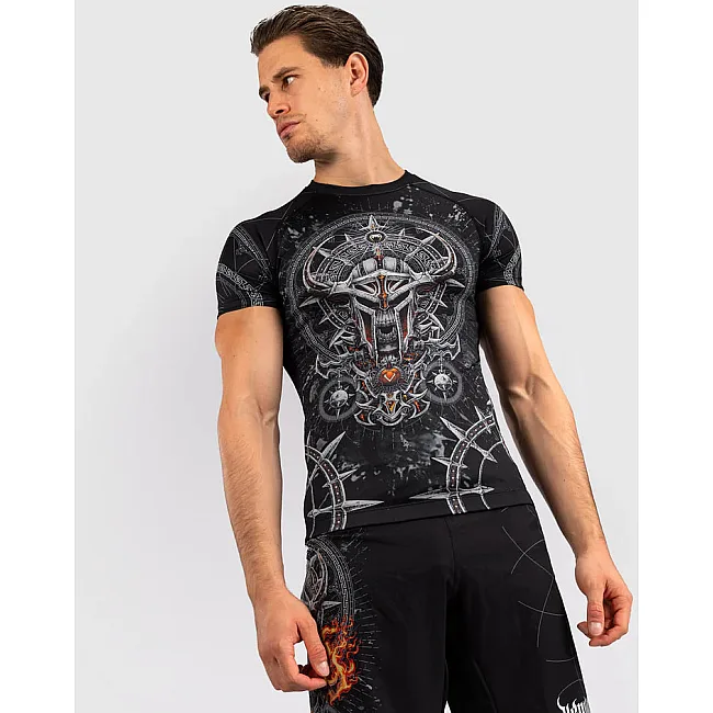Рашгард VENUM Gladiator 5.0 Mens Short Sleeve Black Silver