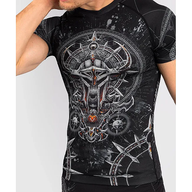 Рашгард VENUM Gladiator 5.0 Mens Short Sleeve Black Silver