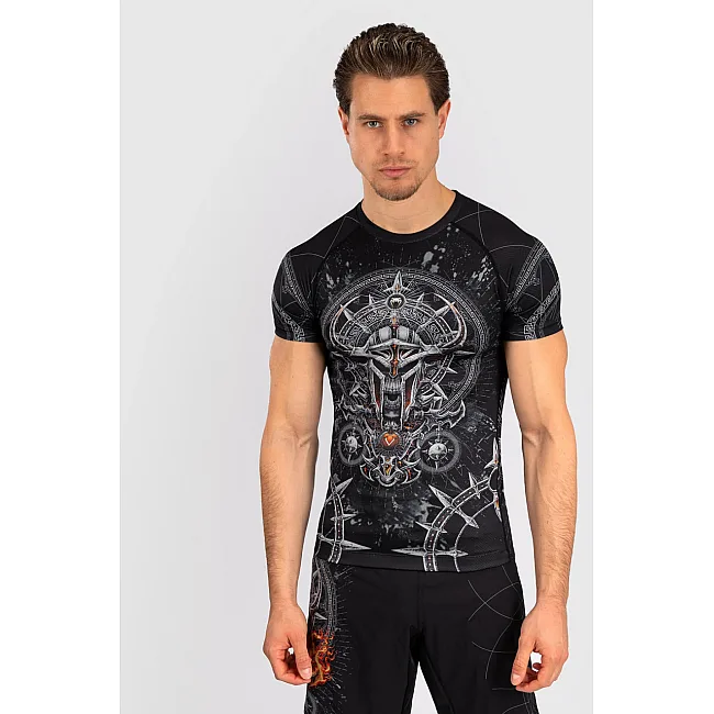 Рашгард VENUM Gladiator 5.0 Mens Short Sleeve Black Silver