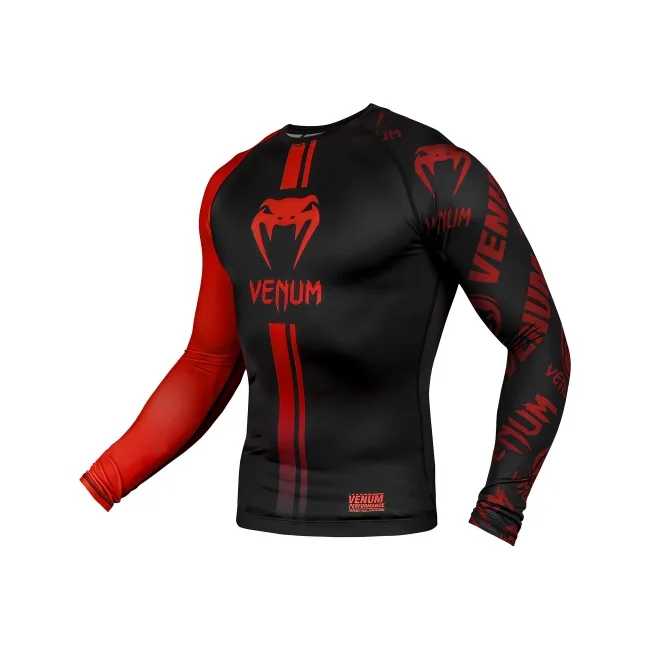 Рашгард із довгим рукавом VENUM Logos Black Red
