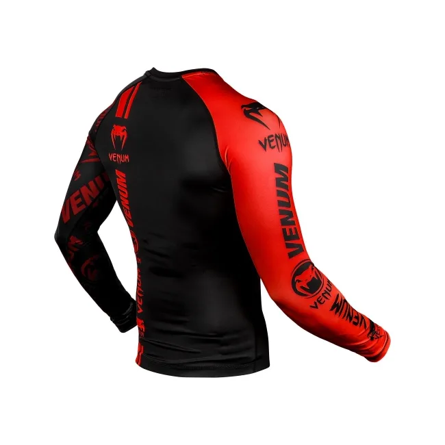 Рашгард із довгим рукавом VENUM Logos Black Red