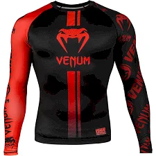 Рашгард із довгим рукавом VENUM Logos Black Red