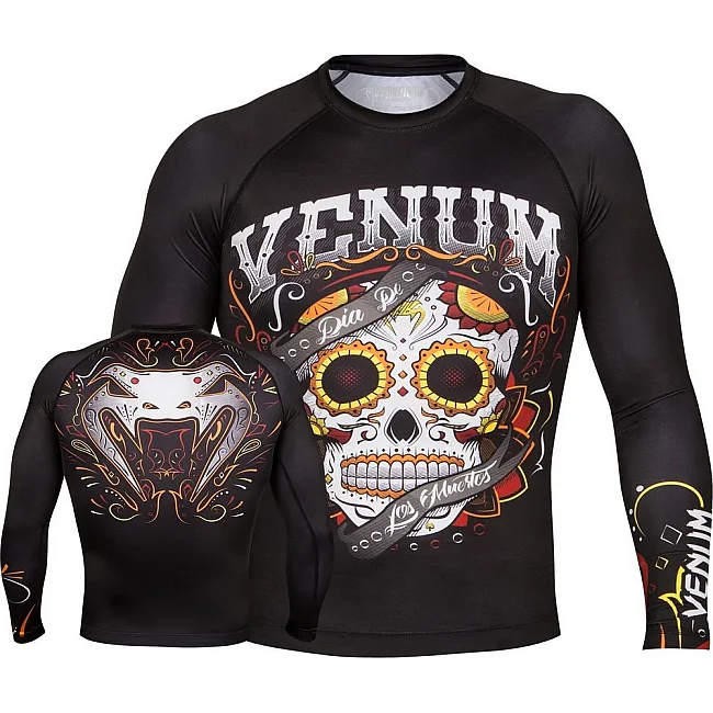 Рашгард с длинным рукавом VENUM Santa Muerte 2.0 Black