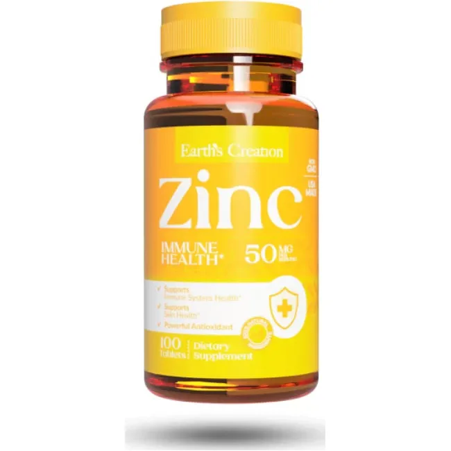 Цинк Earths Creation Zinc Gluconate 50 mg - 100 таб