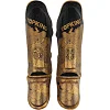 Защитные накладки на ноги Муай Тай, ММА, Кикбоксинг PU TOP KING BO-0286 (Черный-золотой)