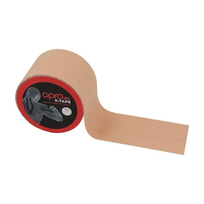 Кинезиологический тейп OPROtec Kinesiology Tape TEC57544 бежевый 5см*5м